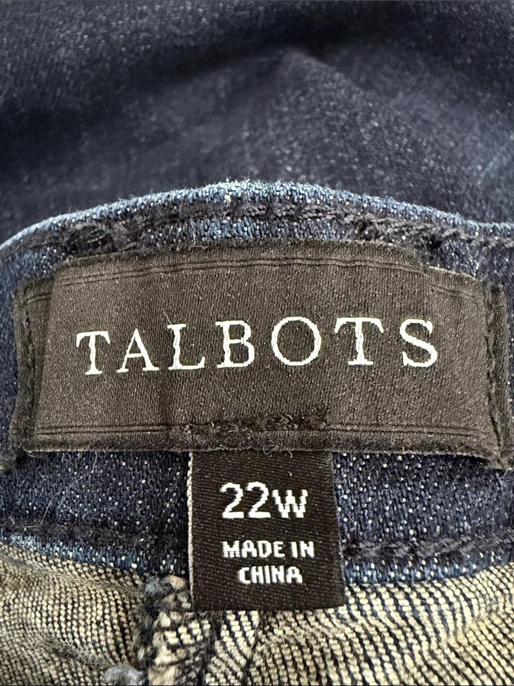 Talbots Navy Blue Straight-Leg Jeans